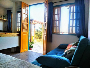 Casinha com pátio e vista panorâmica do Rio